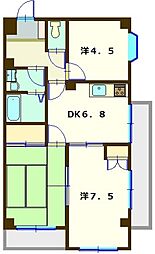 パラシオフェンテ 3DKの間取図画像