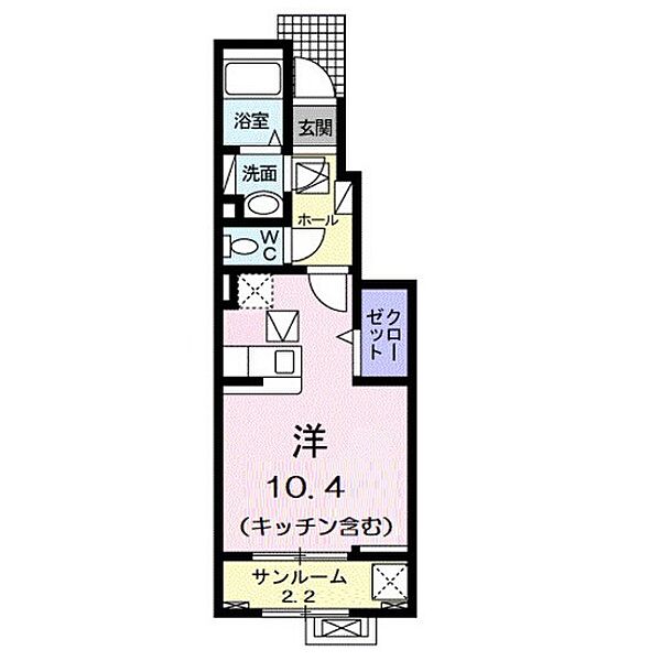 アミスターK　II 103｜富山県富山市北代(賃貸アパート1R・1階・32.43㎡)の写真 その2