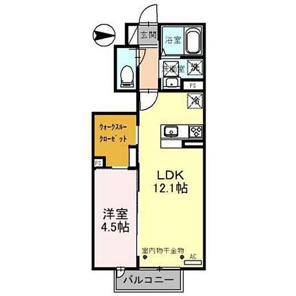 グリーン・ライト 102｜富山県富山市花園町4丁目(賃貸アパート1LDK・1階・41.22㎡)の写真 その2