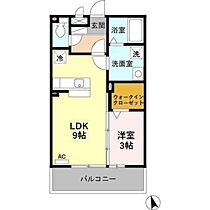 フェリスさくら 305 ｜ 富山県富山市黒瀬（賃貸アパート1LDK・3階・33.39㎡） その2