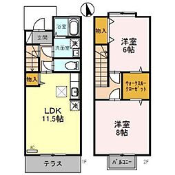 メゾン・リッシュ 2LDKの間取図画像