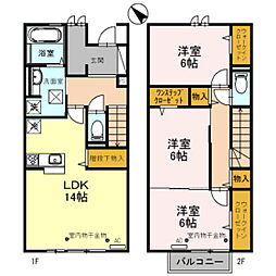 グリーン・カラット 1階3LDKの間取り