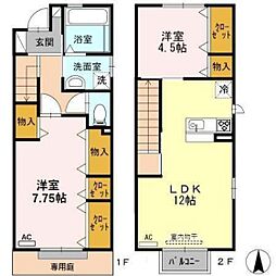 D-room天正寺 2LDKの間取図画像