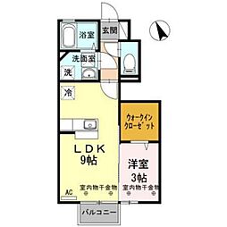 D-roomフレンド 1LDKの間取図画像