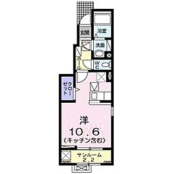 ニューバンブス5 ワンルームの間取図画像