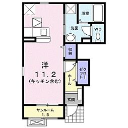 フローレンス富岡 ワンルームの間取図画像