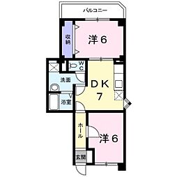エヴァー・フォーレ 2DKの間取図画像