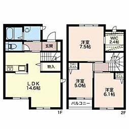 グランシティ萌B 3LDKの間取図画像