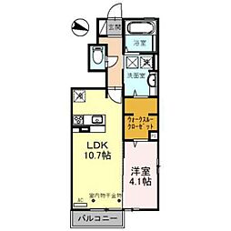 グランスクエア 1LDKの間取図画像