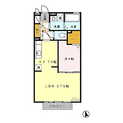 SKモナリエ 2階1LDKの間取り