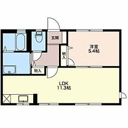 クルーザーバレー 1LDKの間取図画像