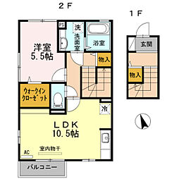 ラヴェリータ 1LDKの間取図画像