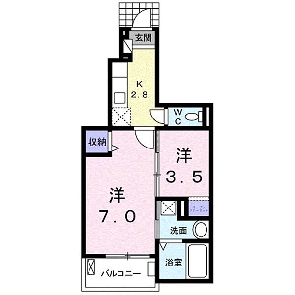 プログレス 102｜鳥取県米子市旗ヶ崎7丁目(賃貸アパート1K・1階・31.65㎡)の写真 その2