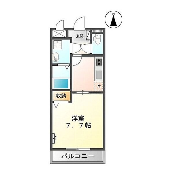 マンション・ファヴォーレ 202｜鳥取県米子市灘町2丁目(賃貸マンション1K・2階・28.08㎡)の写真 その2