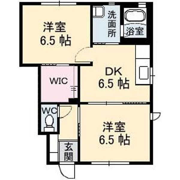 グレイスＡ棟 103｜鳥取県米子市上福原6丁目(賃貸アパート2DK・1階・46.59㎡)の写真 その2