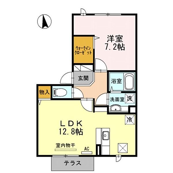 サンローザ 102｜鳥取県米子市新開6丁目(賃貸アパート1LDK・1階・48.13㎡)の写真 その2