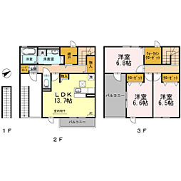 アイリスＴ 1階3LDKの間取り