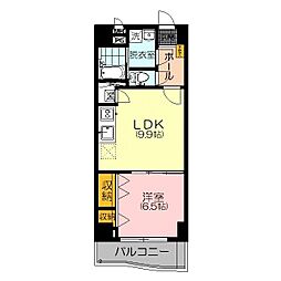 ＰＲＥＳＥＮＣＥ 8階1LDKの間取り