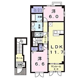 M.Yマーブルハウス2 2LDKの間取図画像