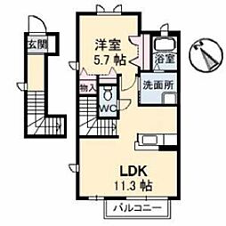 アレグリア 1LDKの間取図画像