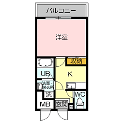 スカイマンションアイ 1Kの間取図画像