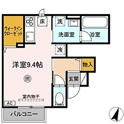 セレニテ ワンルームの間取図画像
