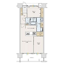 アルファステイツ米原 2LDKの間取図画像
