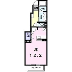 プラージュ・ベル ワンルームの間取図画像
