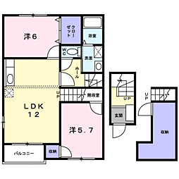 ファインA 2LDKの間取図画像