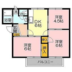 エスポワール1 3DKの間取図画像