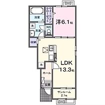 フィオーレ　プリート　VII 103 ｜ 群馬県高崎市下之城町（賃貸アパート1LDK・1階・50.01㎡） その2