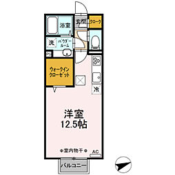 エクシブ高崎 ワンルームの間取図画像