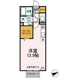 エクシブ高崎 ワンルームの間取図画像