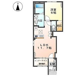 リアン I 1LDKの間取図画像