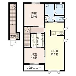 モデラード2 2LDKの間取図画像