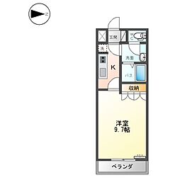 レガリーニ 1Kの間取図画像