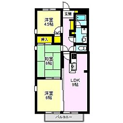 アシスト岩押 3LDKの間取図画像