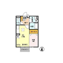 AP-AKI 1階1DKの間取り