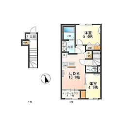 間取図画像 2LDK