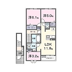 セイバリー 3LDKの間取図画像