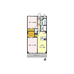 グラン・テール 2LDKの間取図画像