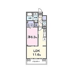 Axis26 1LDKの間取図画像
