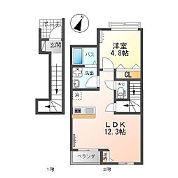 スゴンカーヤ 1LDKの間取図画像
