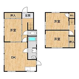 北荒川沖助川住宅II 3LDKの間取り