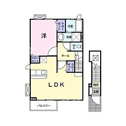 サンライズ 1LDKの間取図画像