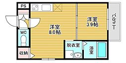 GRAND FUSE 1LDKの間取図画像