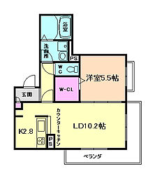 シャーメゾンNOA2 1LDKの間取図画像