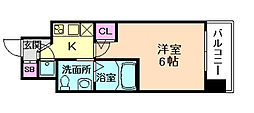 エスリード新梅田ノースポイント 1Kの間取図画像