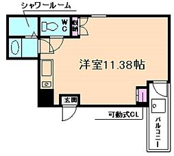 JR大阪環状線 弁天町駅 徒歩10分の賃貸マンション 3階ワンルームの間取り