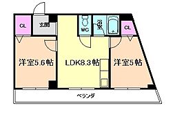間取図画像 2LDK